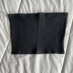 Black Ribbed Tube Top M Urban Outfitters
